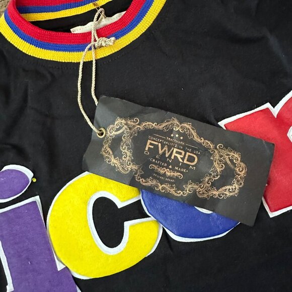 FWRD Denim Boys Size Small Icon Short Sleeve T-Shirt Modern Black - Picture 3 of 7